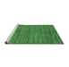 Sideview of Machine Washable Abstract Emerald Green Modern Area Rugs, wshabs261emgrn