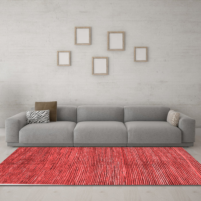 Modern Red Washable Rugs