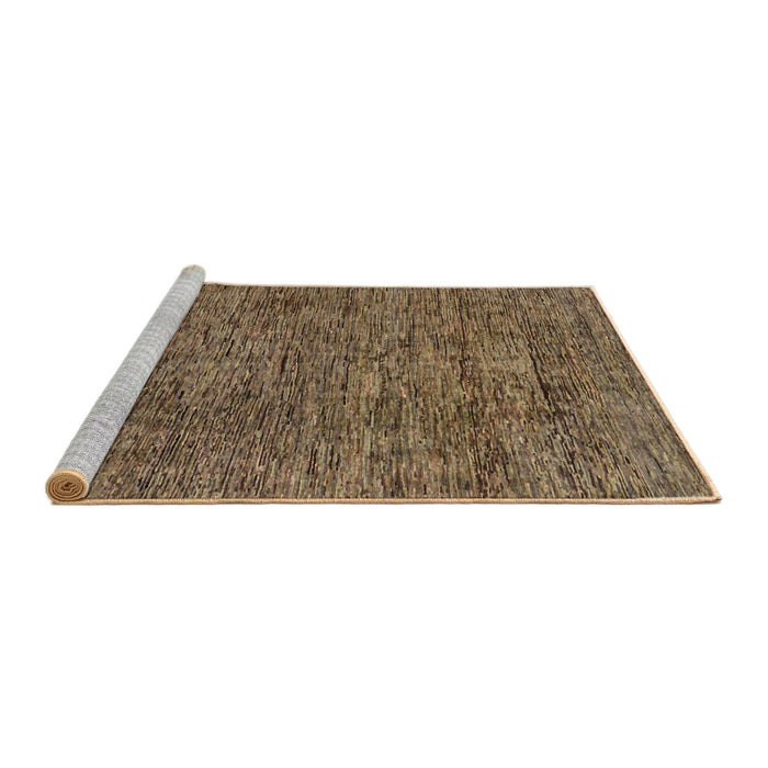 Sideview of Machine Washable Abstract Sepia Brown Rug, wshabs262
