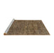 Sideview of Machine Washable Abstract Sepia Brown Rug, wshabs262