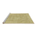 Sideview of Machine Washable Abstract Metallic Gold Rug, wshabs2620