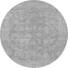 Round Oriental Gray Traditional Rug, abs2620gry