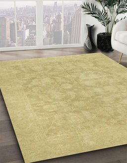 Machine Washable Abstract Metallic Gold Rug in a Family Room, wshabs2620