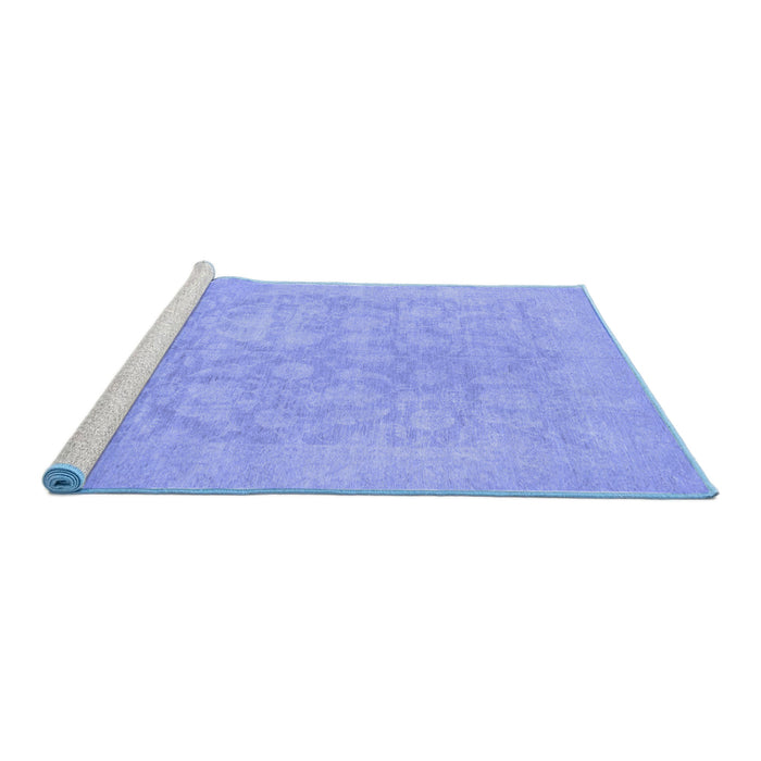 Sideview of Machine Washable Oriental Blue Traditional Rug, wshabs2620blu