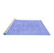 Sideview of Machine Washable Oriental Blue Traditional Rug, wshabs2620blu