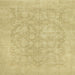 Square Machine Washable Abstract Metallic Gold Rug, wshabs2620