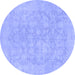 Round Oriental Blue Traditional Rug, abs2620blu