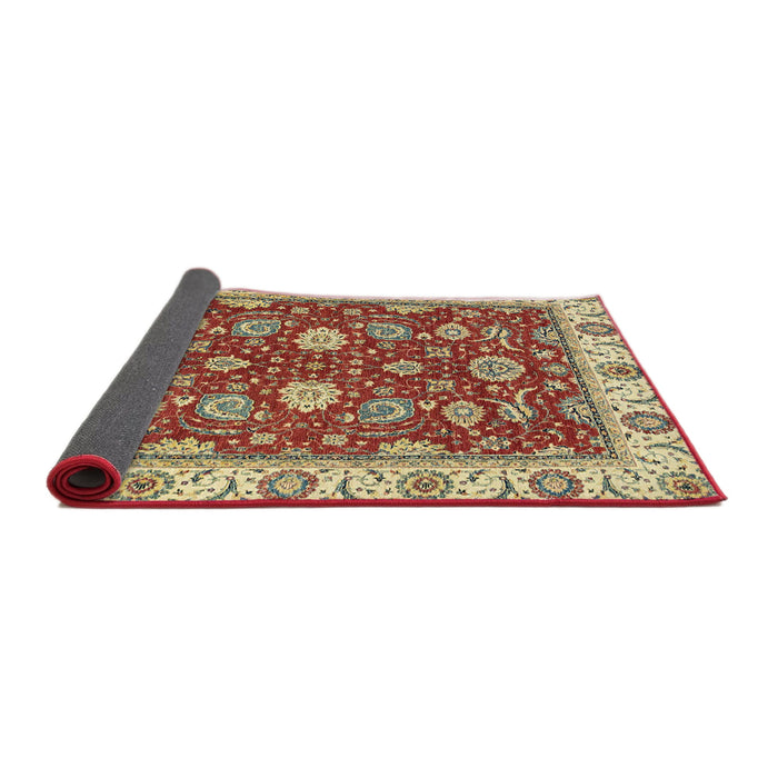 Sideview of Abstract Fire Brick Red Oriental Rug, abs2621
