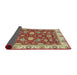 Sideview of Abstract Fire Brick Red Oriental Rug, abs2621