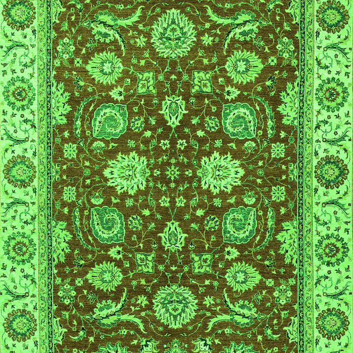 Machine Washable Oriental Green Traditional Area Rugs, wshabs2621grn