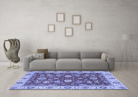 Machine Washable Oriental Blue Traditional Rug, wshabs2621blu