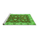 Sideview of Machine Washable Oriental Green Traditional Area Rugs, wshabs2621grn