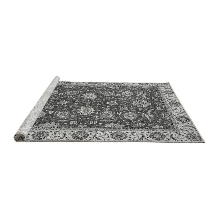 Sideview of Machine Washable Oriental Gray Traditional Rug, wshabs2621gry
