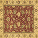 Square Oriental Brown Traditional Rug, abs2621brn