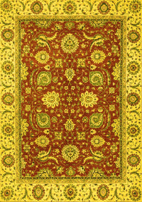 Oriental Yellow Traditional Rug, abs2621yw