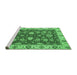 Sideview of Machine Washable Oriental Emerald Green Traditional Area Rugs, wshabs2621emgrn