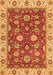 Machine Washable Oriental Orange Traditional Area Rugs, wshabs2621org