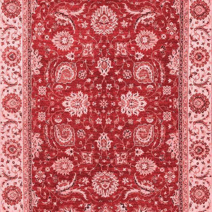 Machine Washable Oriental Red Traditional Rug, wshabs2621red