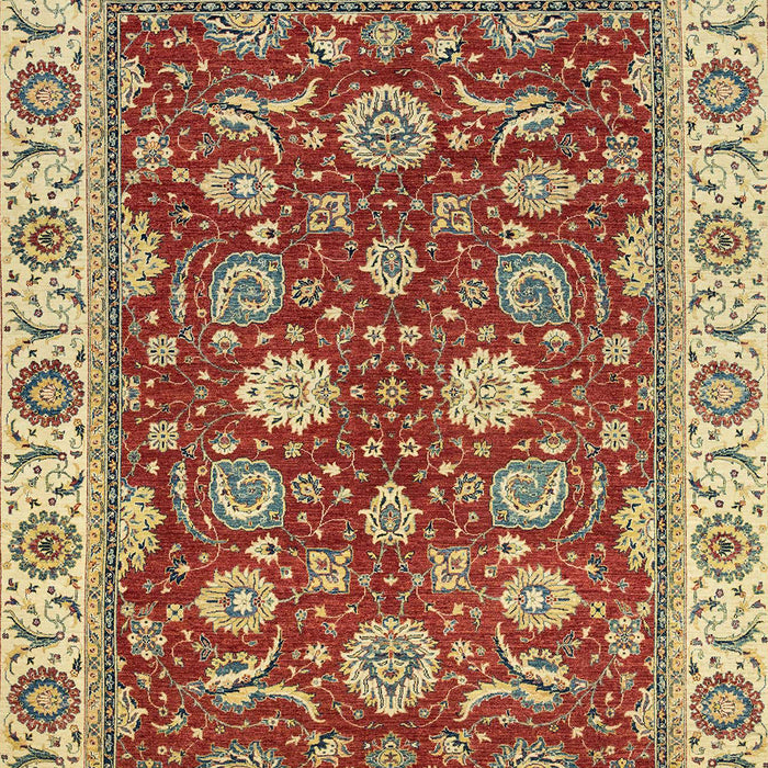 Machine Washable Abstract Fire Brick Red Rug, wshabs2621