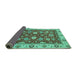 Sideview of Oriental Turquoise Traditional Rug, abs2621turq