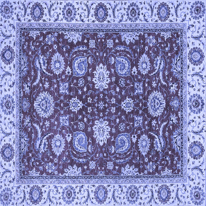 Square Oriental Blue Traditional Rug, abs2621blu