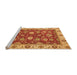 Sideview of Machine Washable Oriental Orange Traditional Area Rugs, wshabs2621org