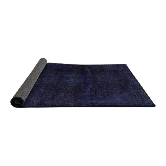 Sideview of Abstract Blue Modern Rug, abs2622