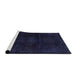 Sideview of Machine Washable Abstract Night Blue Rug, wshabs2622