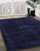 Machine Washable Abstract Night Blue Rug in a Family Room, wshabs2622