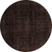 Round Machine Washable Abstract Brown Modern Rug, wshabs2622brn