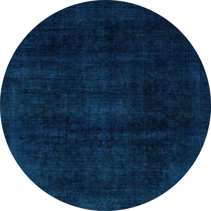 Round Machine Washable Abstract Light Blue Modern Rug, wshabs2622lblu