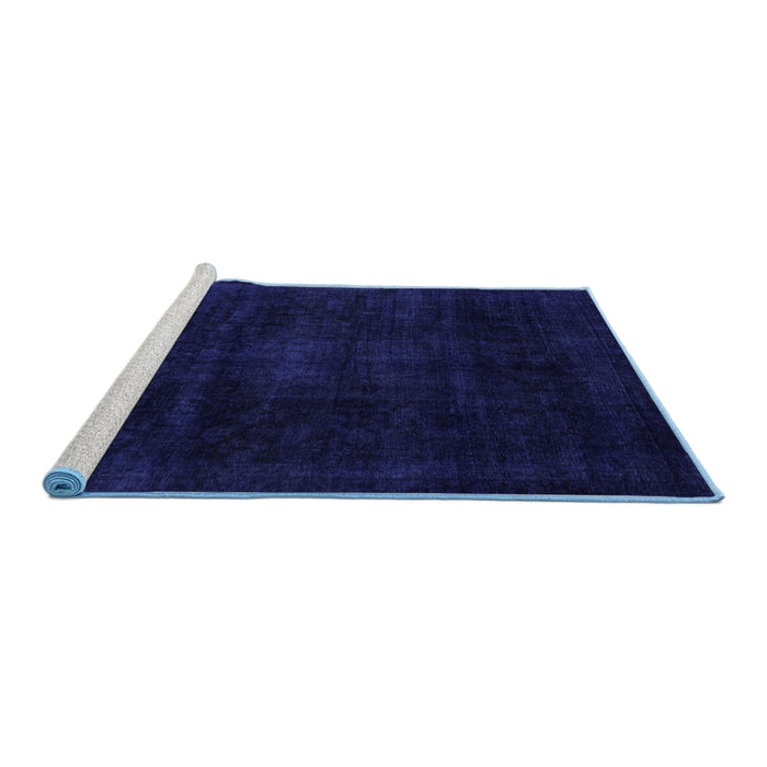 Sideview of Machine Washable Abstract Blue Modern Rug, wshabs2622blu