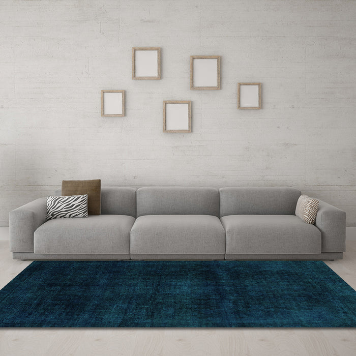Machine Washable Abstract Turquoise Modern Area Rugs in a Living Room,, wshabs2622turq