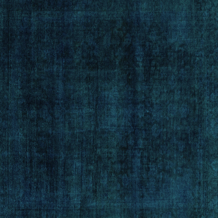 Square Machine Washable Abstract Turquoise Modern Area Rugs, wshabs2622turq