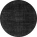 Round Machine Washable Abstract Gray Modern Rug, wshabs2622gry