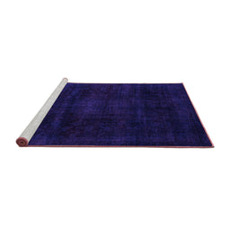 Sideview of Machine Washable Abstract Purple Modern Area Rugs, wshabs2622pur