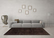 Machine Washable Abstract Brown Modern Rug in a Living Room,, wshabs2622brn