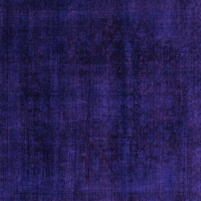 Square Machine Washable Abstract Purple Modern Area Rugs, wshabs2622pur