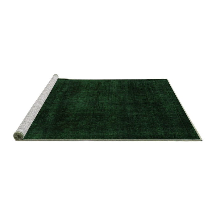 Sideview of Machine Washable Abstract Green Modern Area Rugs, wshabs2622grn