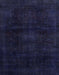 Machine Washable Abstract Night Blue Rug, wshabs2622