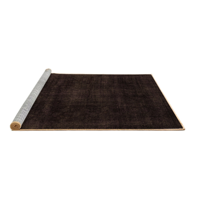 Sideview of Machine Washable Abstract Brown Modern Rug, wshabs2622brn