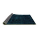 Sideview of Abstract Turquoise Modern Rug, abs2622turq