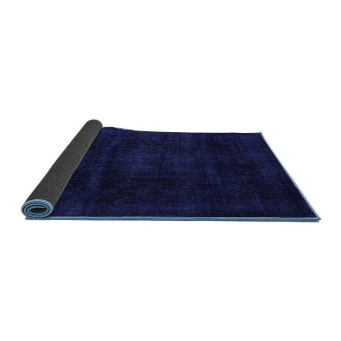 Sideview of Abstract Blue Modern Rug, abs2622blu