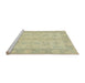 Sideview of Machine Washable Abstract Brown Gold Rug, wshabs2623