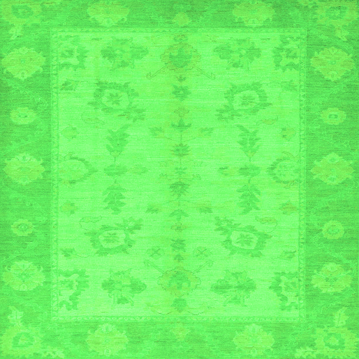 Square Oriental Green Modern Rug, abs2623grn