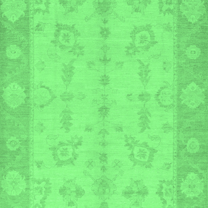 Machine Washable Oriental Emerald Green Modern Area Rugs, wshabs2623emgrn