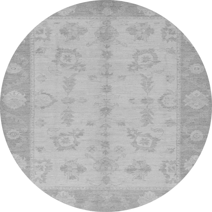 Round Oriental Gray Modern Rug, abs2623gry
