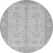 Round Oriental Gray Modern Rug, abs2623gry