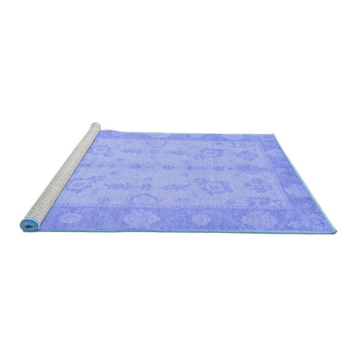 Sideview of Machine Washable Oriental Blue Modern Rug, wshabs2623blu