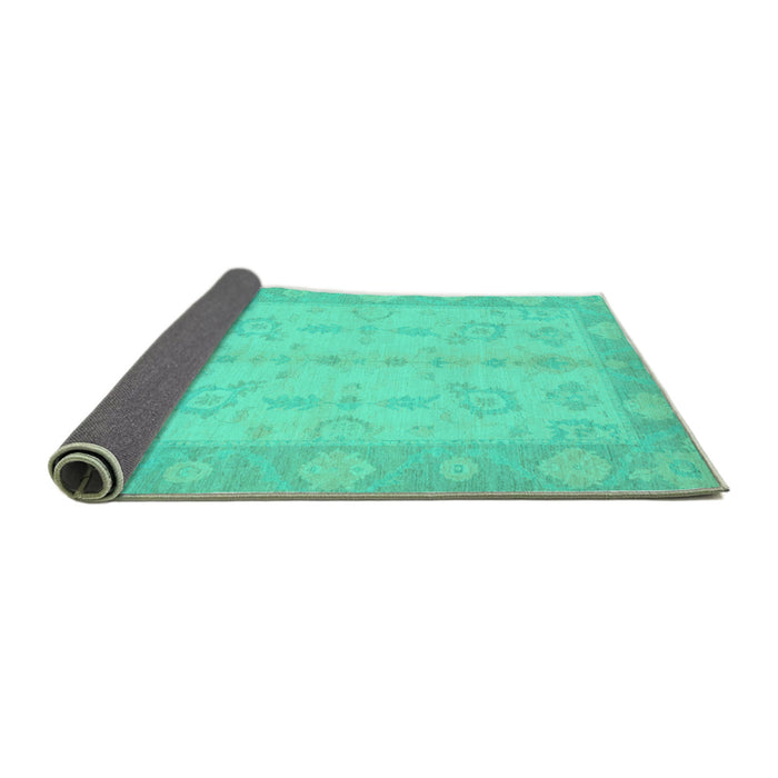 Sideview of Oriental Turquoise Modern Rug, abs2623turq